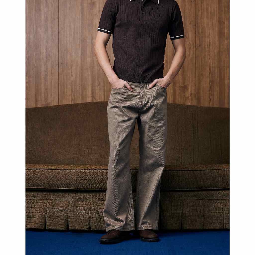 BARON DEXTER Baggy Fit Jeans กางเกงยีนส์ผู้ชาย ขายาวกระบอกใหญ่เอวสูง สี น้ำตาล ครีม กากี รูปที่ 6