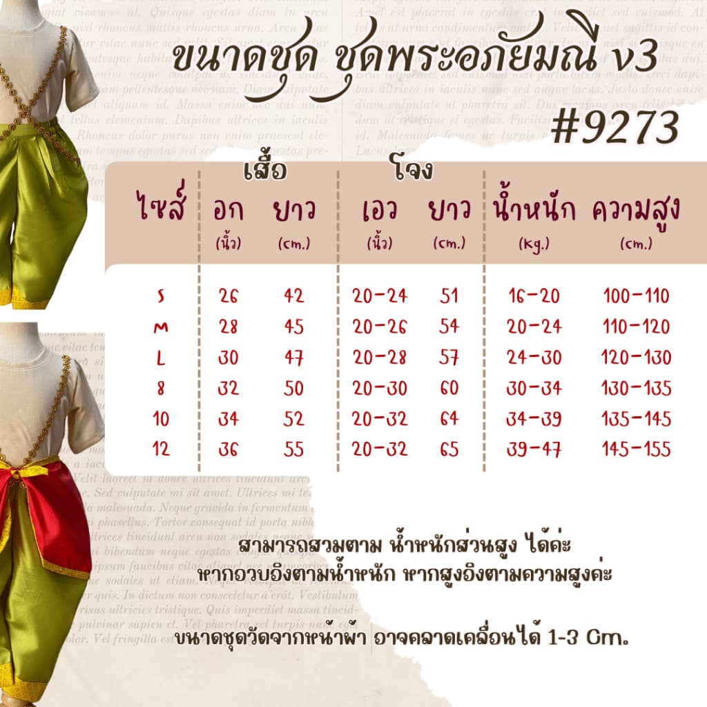 ไวมากจ้า ของเด็ก ชุดพระอภัยมณี ชุดสุดสาคร นางยักษ์ รูปที่ 3