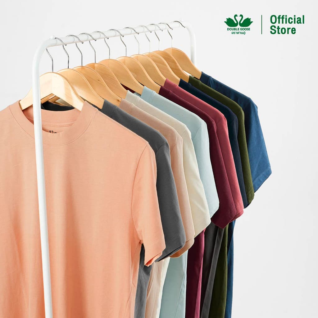 ห่านคู่ เสื้อยืดผู้ชาย คอกลม รุ่น Relax Fit (สีน้ำตาลนูเกต,ฟ้าก้อนเมฆ,ส้มดอกพีช,แดงกุหลาบหม่น,เงินอมเทา) รูปที่ 5