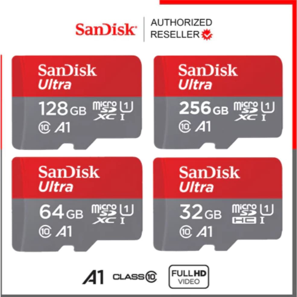 Sandisk Ultra Micro SDCard 32GB/64GB/128GB Class10 A1 เมมโมรี่การ์ด TF Card แท๊บเล็ต Tablet รูปที่ 1