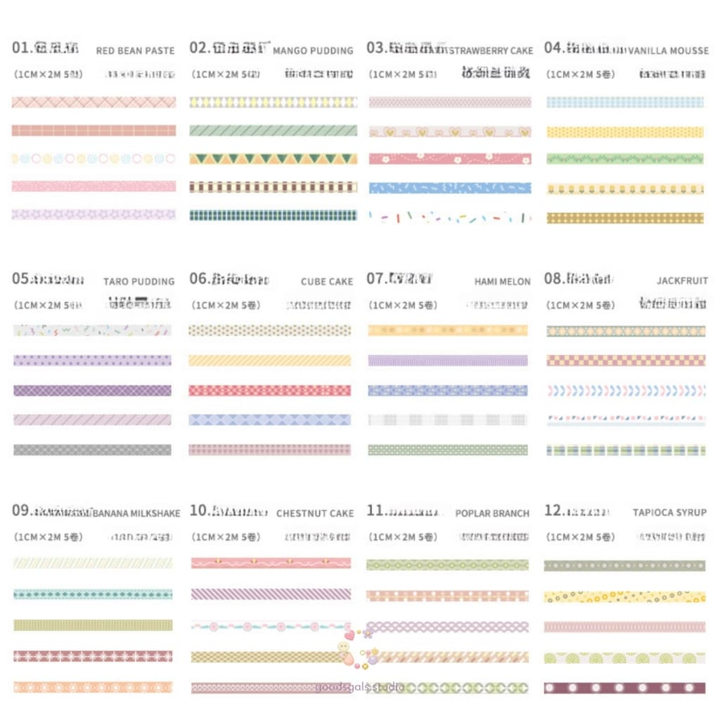 ชุดเทปวาชิพาสเทลมินิมอล | Pastel Masking Tape Collection เทปตกแต่งสมุด Journal งานคราฟต์ By GoodsGals.Studio รูปที่ 6