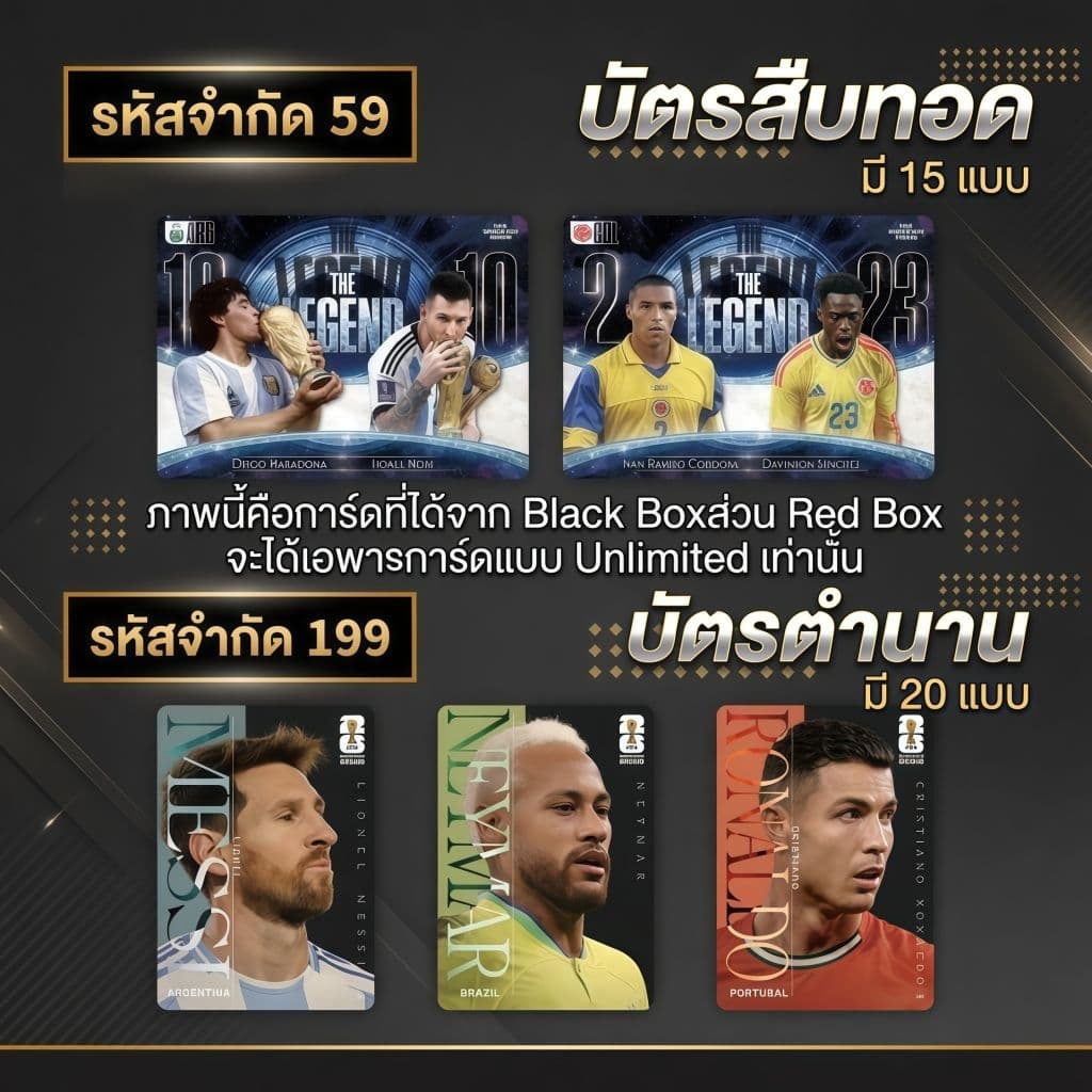 ด่วนกทมการ์ดฟุตบอลฟีฟ่า FIFA WORLD 2026 การ์ดสะสมนักเตะระดับโลก KAYOU FIFA พร้อมจัดส่งในประเทศไทยแล้ววันนี้ รูปที่ 9