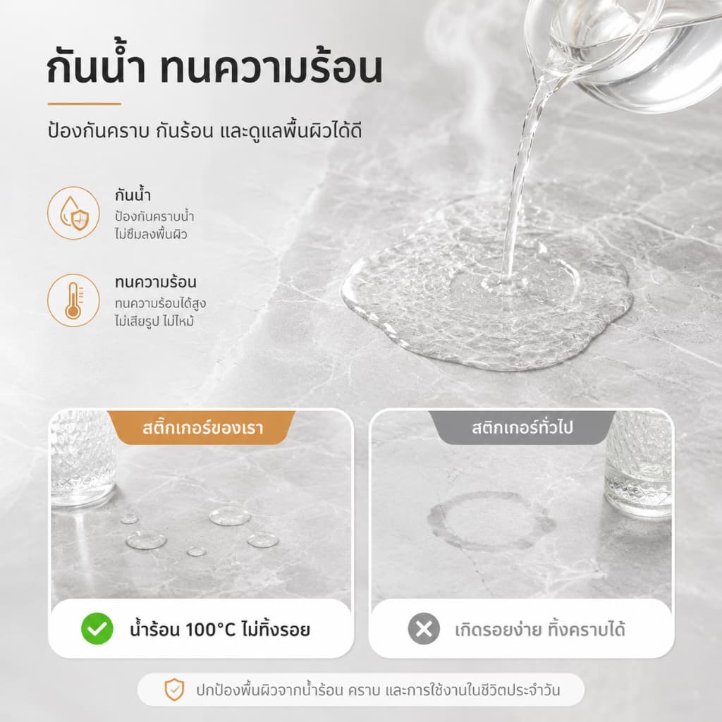 วอลเปเปอร์ติดผนังลายหินอ่อน PVC 60x500 ซม มีกาวในตัว กันน้ำมันและน้ำ ทนทานใช้ได้นาน ติดตั้งง่ายในห้องครัวและห้องน้ำ รูปที่ 8