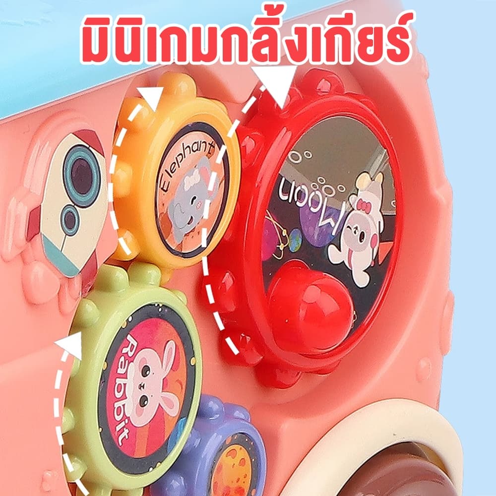 กล่องกิจกรรมเด็ก 6 ด้าน 12 in 1 ของเล่นเสริมพัฒนาการ ของเล่นดนตรีเด็ก มีเสียงเพลง ไฟกระพริบ ฝึกทักษะและจินตนาการ รูปที่ 6