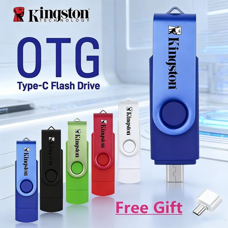 Kingston แฟลชไดร์ฟ 3 IN 1 USB 3.0 Type-C ความจุ 1TB 2TB พกพาสะดวก รูปที่ 1