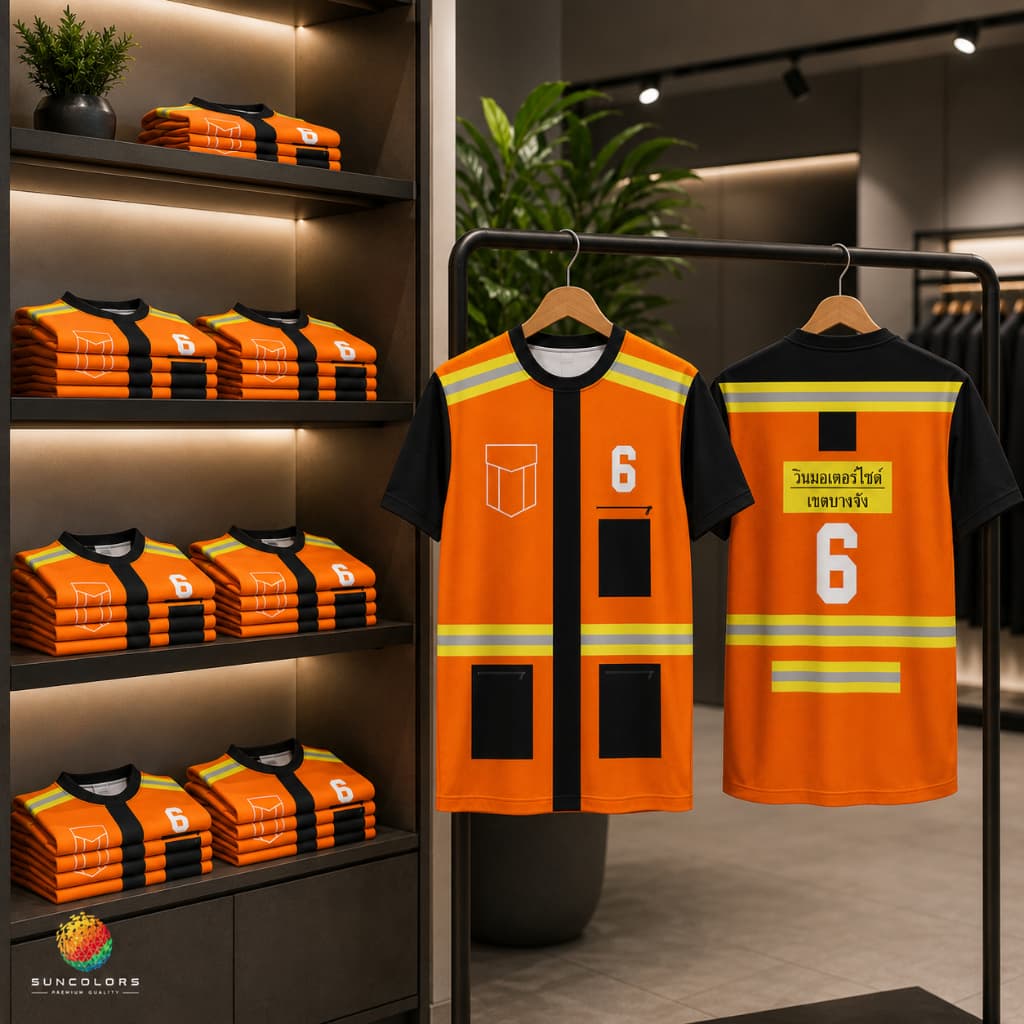 เสื้อยืดลายวินมอไซค์ รุ่น3D "เขตบางจัง เบอร์ 6" เสื้อวินมอเตอร์ไซค์ ฮาๆ ผ้าไมโครพิมพ์ลายทั้งตัว ใส่เล่นน้ำสงกรานต์ S-4XL รูปที่ 4