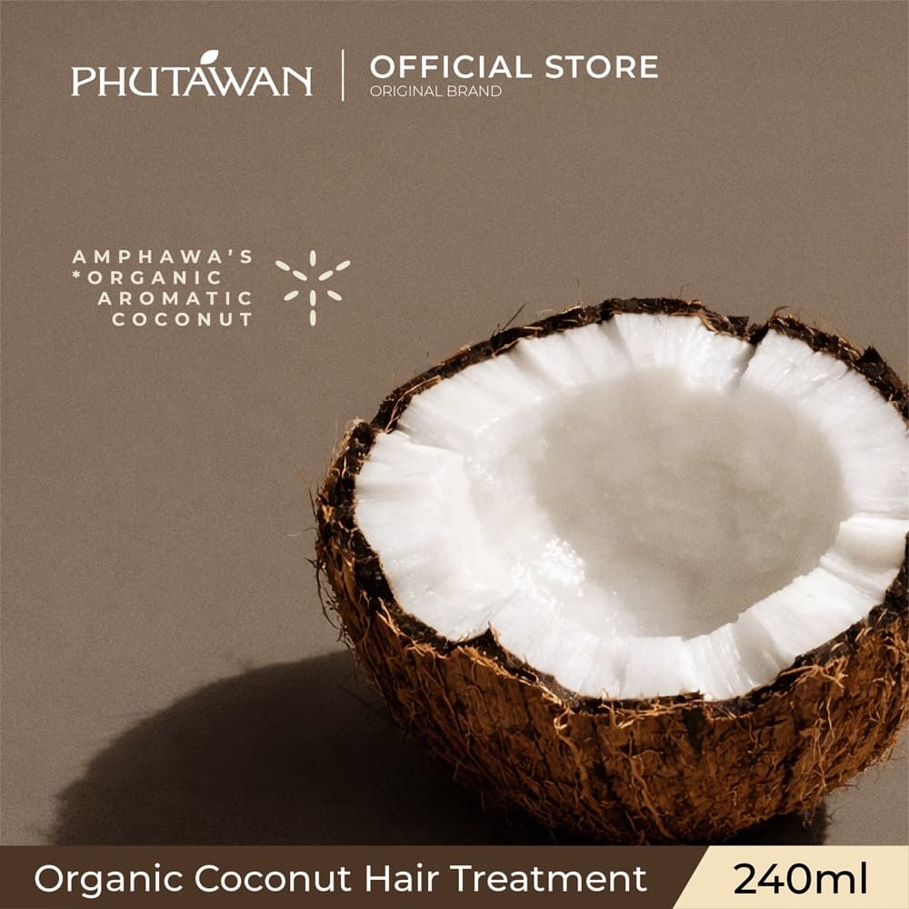 ภูตะวัน ออแกนิค โคโค่นัท แฮร์ ทรีทเม้นต์ Phutawan Organic Coconut Hair Treatment 240 g รูปที่ 6