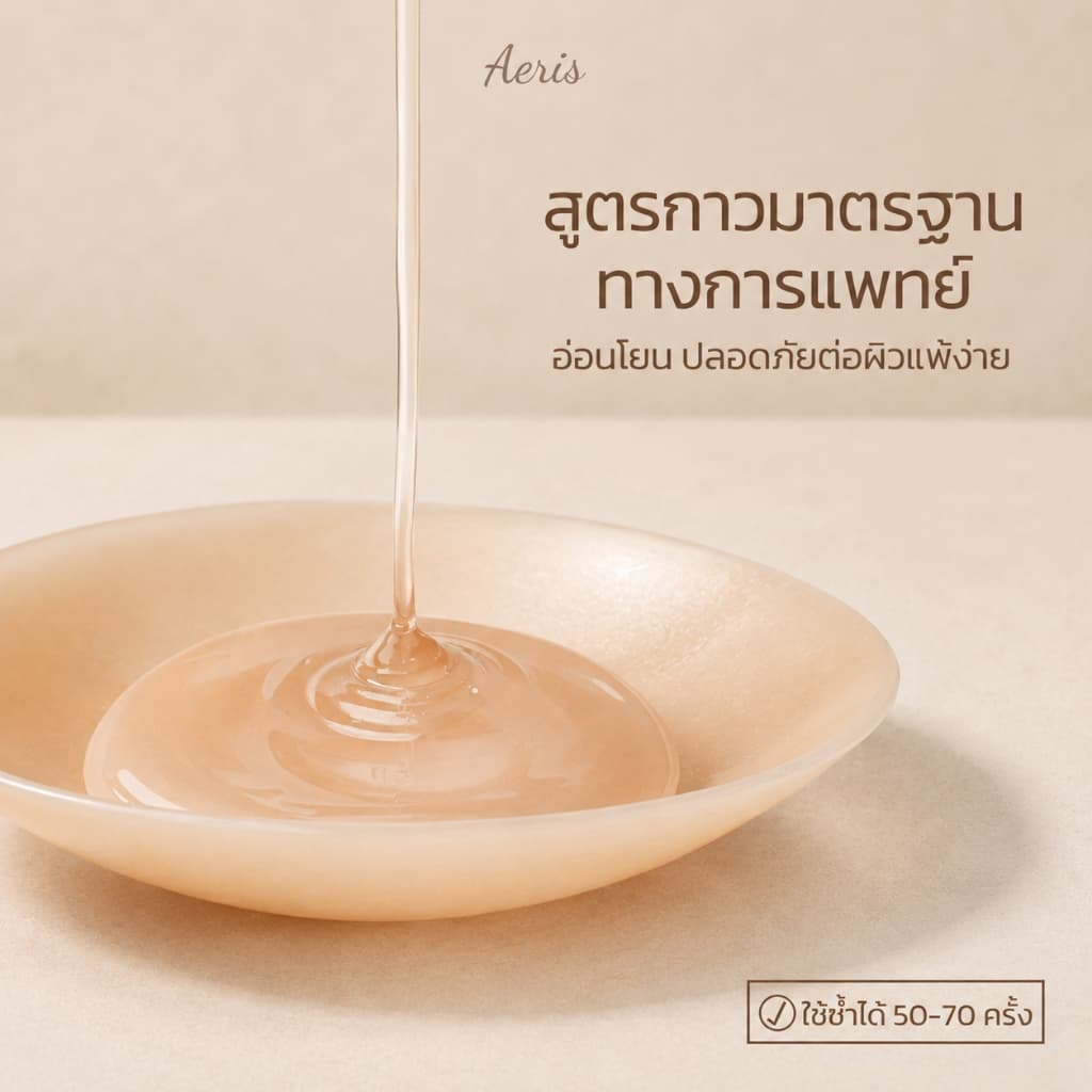 Aeris ซิลิโคนแปะจุก ไม่หลุดง่าย ปิดจุกกันน้ำกันเหงื่อ ปิดสีจุกมิด รุ่นกาว อ่อนโยน ขนาด 8cm เรียบเนียน ติดทน 24 ชม รูปที่ 6