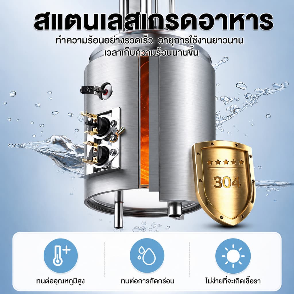 รับประกัน 5ปี ตู้ทำน้ำร้อนน้ำเย็น 2 ระบบ ประหยัดไฟ ตู้กดน้ำเย็น ระบบตัดไฟอัตโนมัติ Water Dispenser รูปที่ 3