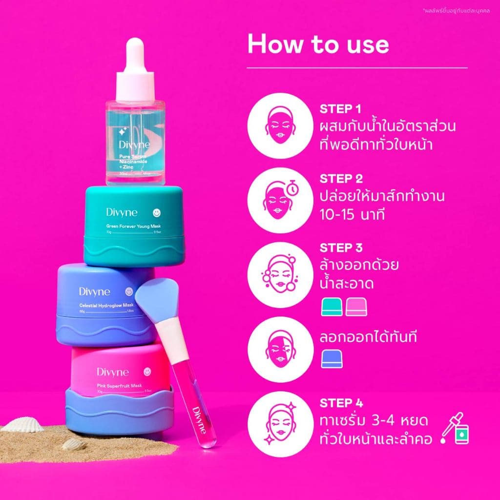 DIVYNE Skincare Promotion Set | เซตผิว Limited Edition มาส์ก สำหรับสิว รูขุมขน รูปที่ 7