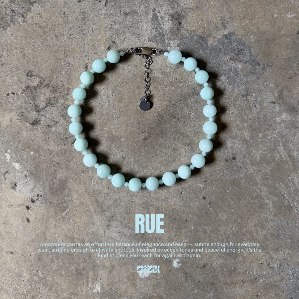 EMAU- Rue the Sleek Amazon Jade Necklace สร้อยหินอมาโซไนท์ รูปที่ 1