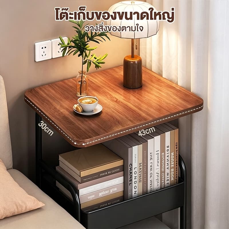 ชั้นวางของ โต๊ะกาแฟ ชั้นวางของล้อเลื่อน โต๊ะข้างเคลื่อนที่ได้ โต๊ะวางของ โต๊ะข้างโซฟา รูปที่ 4