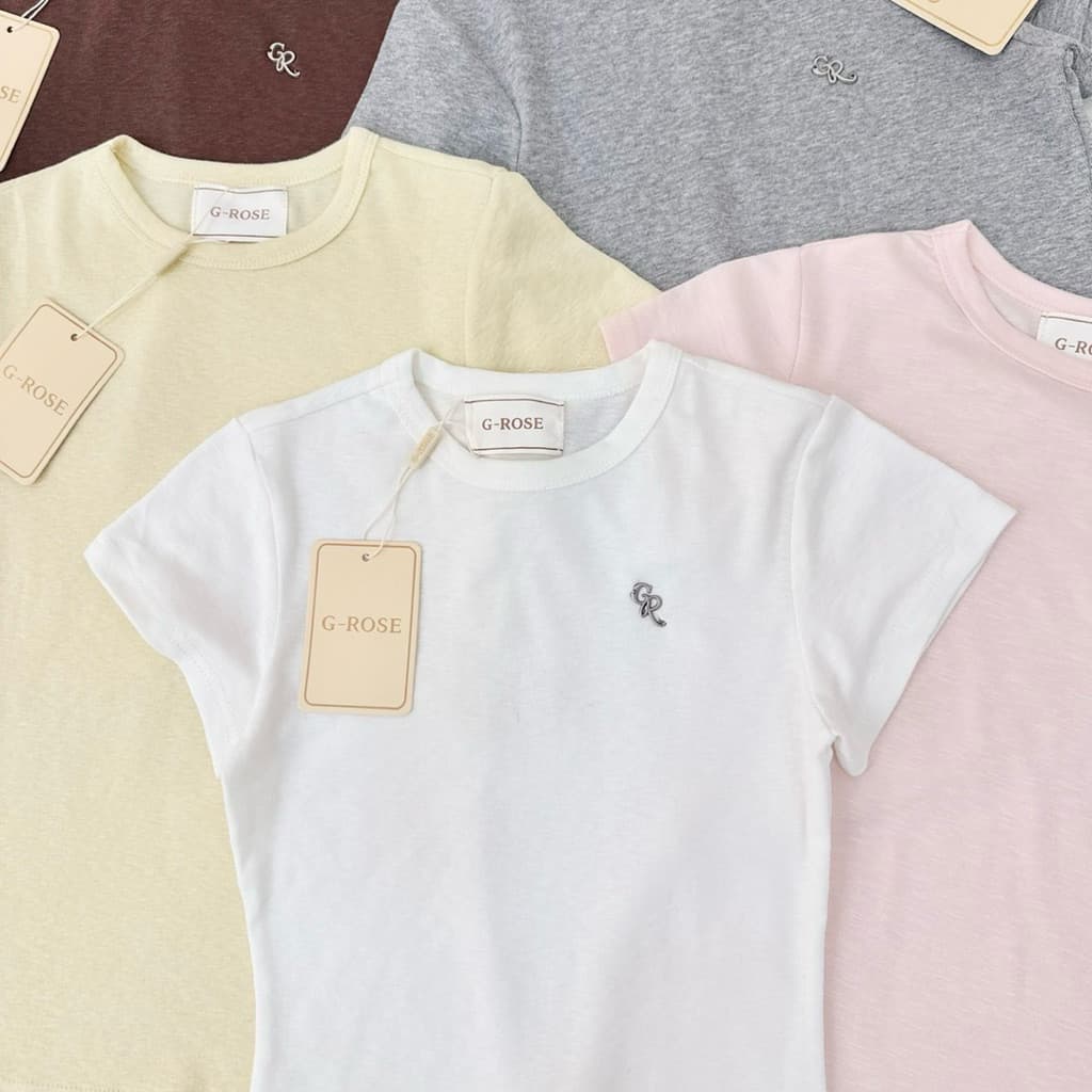 G-rose เสื้อยืดสีพื้น แต่งอะไหล่เงิน รูปที่ 7