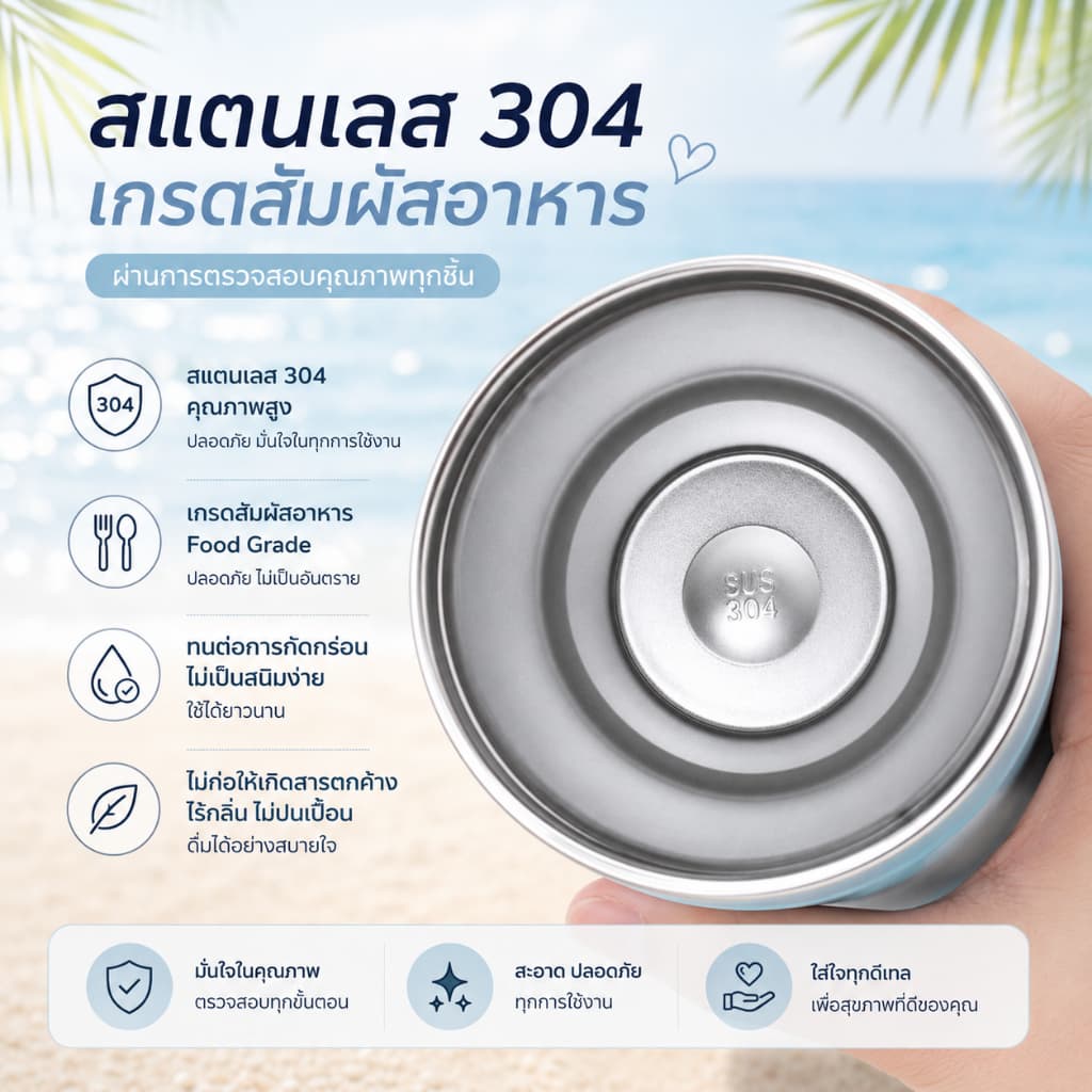 890ml ขวดน้ำเก็บอุณหภูมิ แก้วเก็บความเย็น ความร้อน ใส่เครื่องดื่ม น้ำ | casa & co. รูปที่ 4