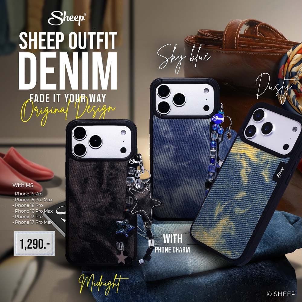 SHEEP OUTFIT Denim Collection เคสสำหรับไอโฟน เดนิมยีนส์ มีMagnet ถอดฝาหลัง รูปที่ 1