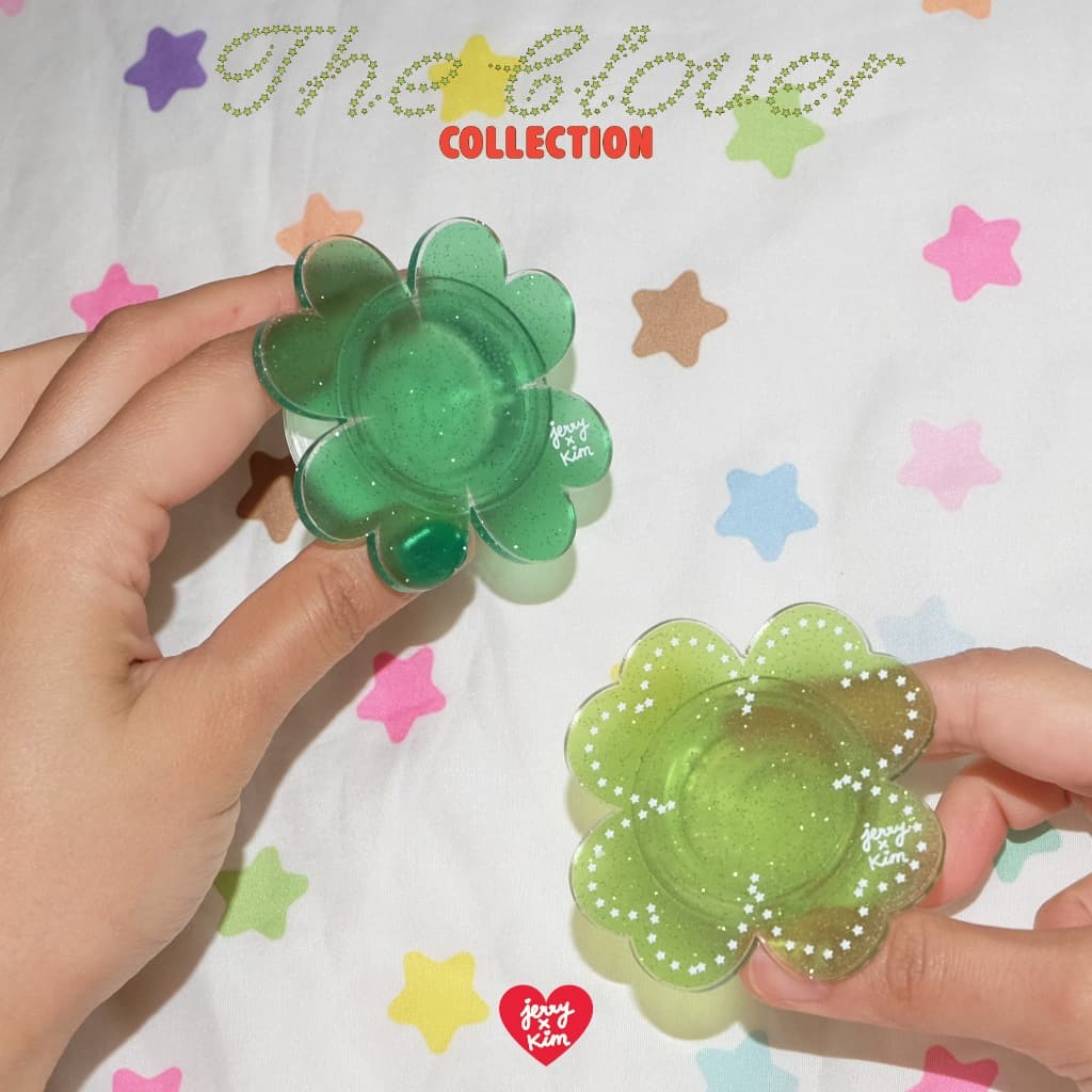 The Clover Collection Glitter Griptok ฐานกาว Jerryxkimdotstick รูปที่ 1