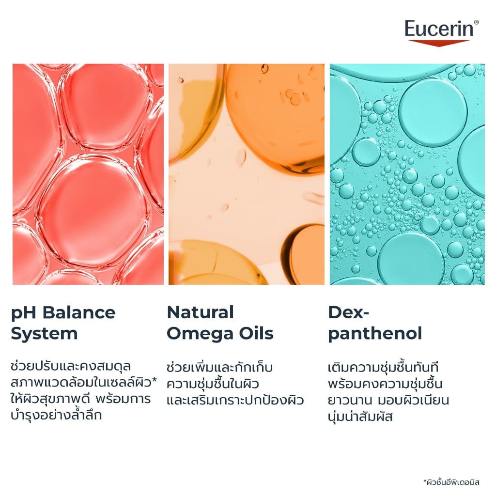 Eucerin pH5 VERY DRY SENSITIVE SKIN SHOWER OIL 400 ML ออยล์อาบน้ำผสมน้ำมัน สำหรับผิวแห้งมาก บอบบางแพ้ง่าย รูปที่ 6