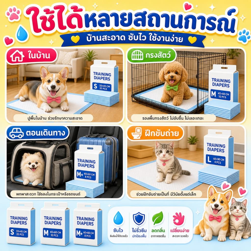 Deemar แผ่นรองฉี่ Cocoyo แผ่นรองฉี่แมว แผ่นรองฉี่สุนัข ช่วยฝึกขับถ่าย ระงับกลิ่น ซึมซับไดีดี ยิ่งขึ้น Betterdog รูปที่ 4