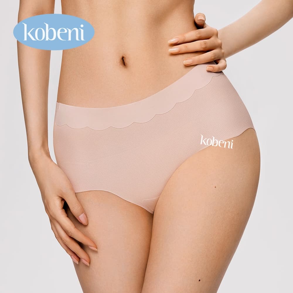 ⭐KOBENI⭐กางเกงในไร้ขอบ เอวกลาง ยืดหยุ่นสูง ผ้าระบายอากาศ ผ้าเย็น Ice Silk ผ้านิ่มใส่สบาย รูปที่ 2