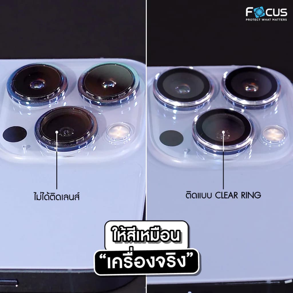 Focus ฟิล์มกระจกกันรอยเลนส์กล้อง แบบใสสมจริง วงแหวนแบบใส - Perfect Clear Ring รูปที่ 5