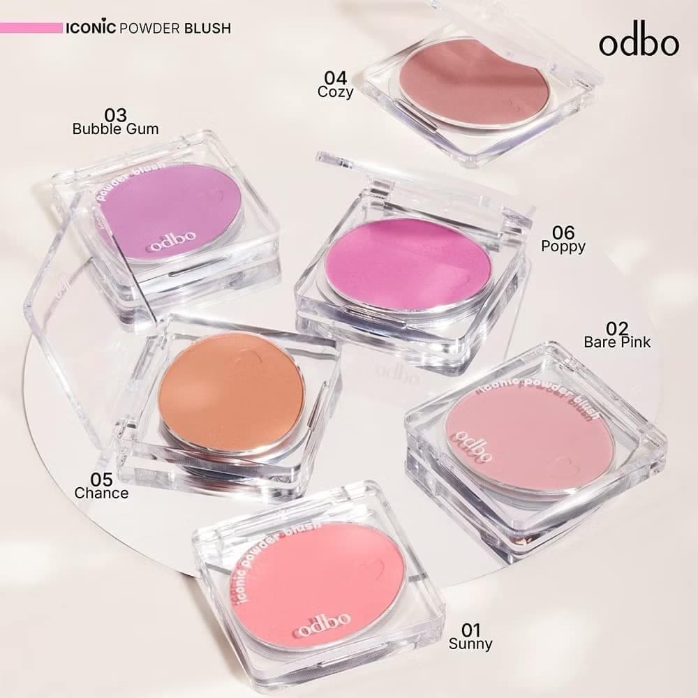 ODBO ICONIC POWDER BLUSH โอดีบีโอ ไอโคนิค พาวเดอร์ บลัช x 1 ชิ้น รูปที่ 3
