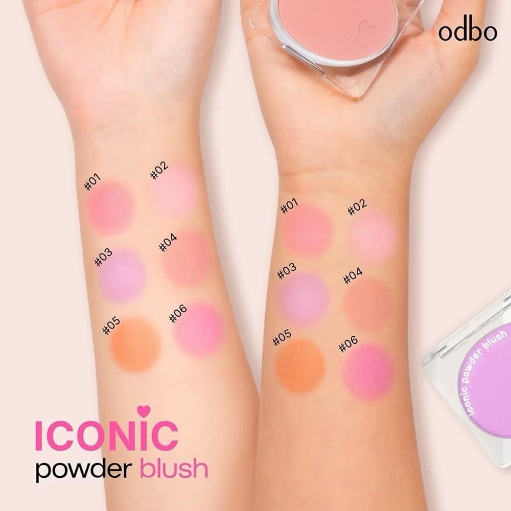ODBO ICONIC POWDER BLUSH โอดีบีโอ ไอโคนิค พาวเดอร์ บลัช x 1 ชิ้น รูปที่ 2