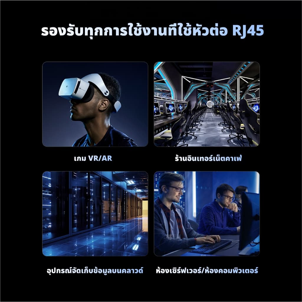 ส่งจาก กทม Idigital สายอินเตอร์เน็ต CAT8 Ethernet Cable, สายแลน, RJ45, 40Gbps, 2000MHz, สัญญาณรวดเร็วและเสถีย รูปที่ 5