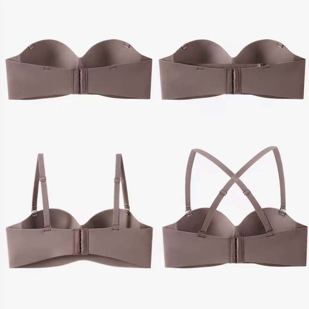 เสื้อในดันทรง บราไร้โครง หน้าอกเล็ก ๆ ใหญ่มาก ฟองน้ำหนา 5cm บราดันทรง Convertible - สายรัดถอดออกได้สําหรับ รูปที่ 9