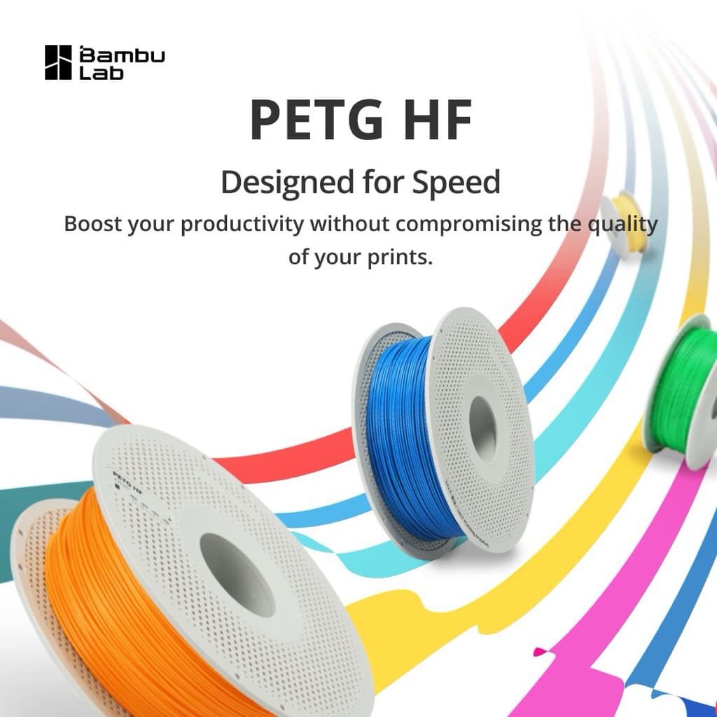 Bambu Lab PETG-HF Refill Filament 1.75mm – เส้นใย PETG รุ่น High Flow สำหรับงานพิมพ์ 3D ความเร็วสูง รูปที่ 1