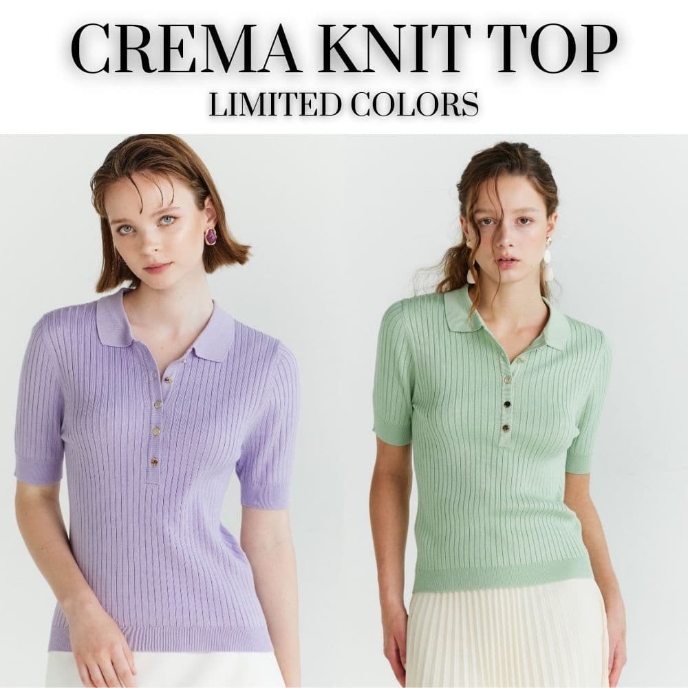 MAVE LIMITED COLORS เสื้อ Crema knit top สี Mint,Taro รูปที่ 1