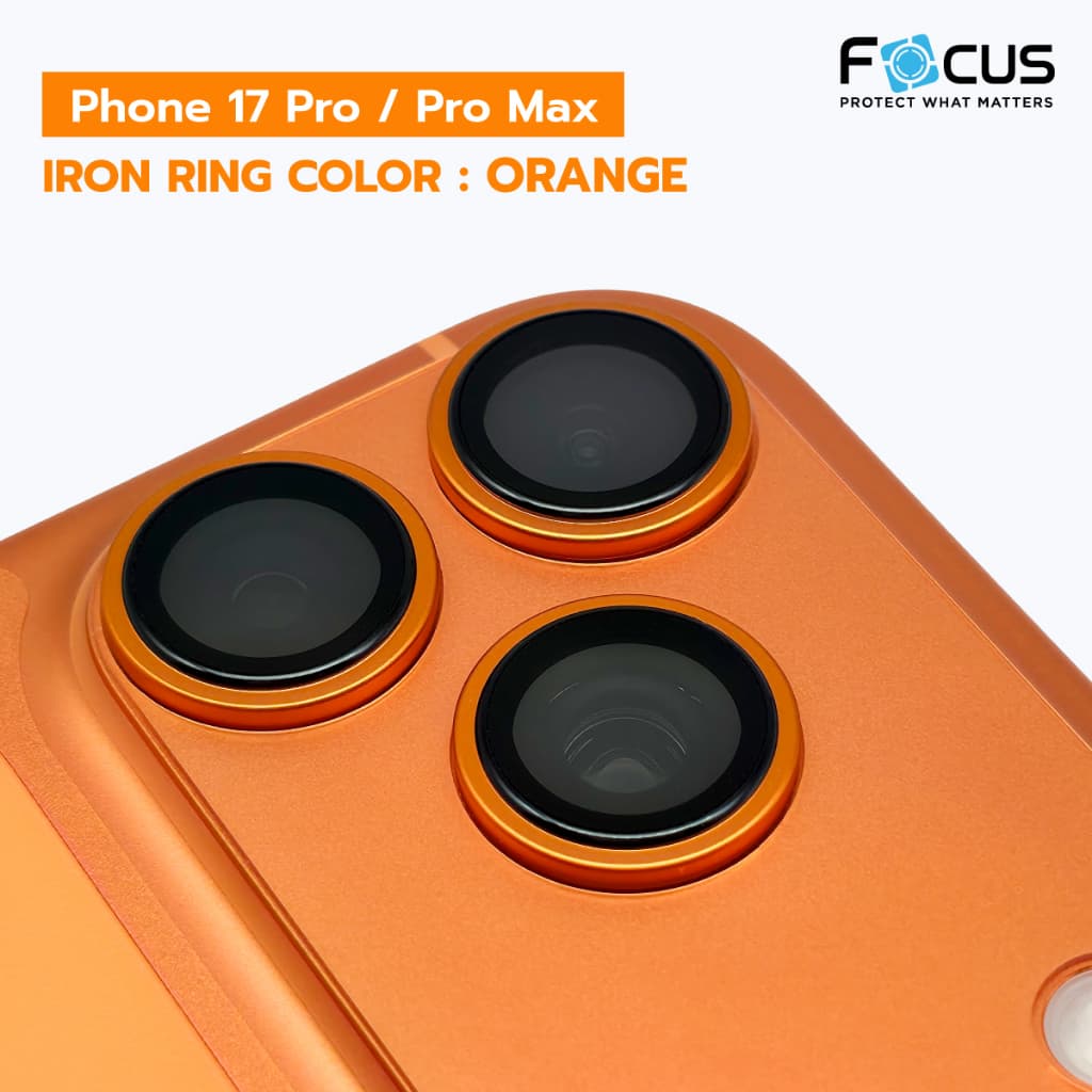 Focus กระจกเลนส์กล้อง ไทเทเนียมผิวด้าน กันรอย for iPhone 17 Pro Max Air 16e 17e รูปที่ 6