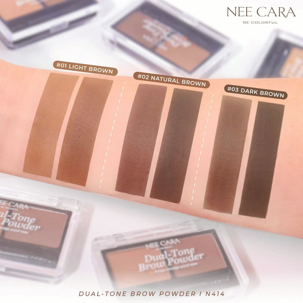 N414 BROW POWDER คิ้วฝุ่นดูโอ้2สี เขียนง่าย ติดทน รูปที่ 6