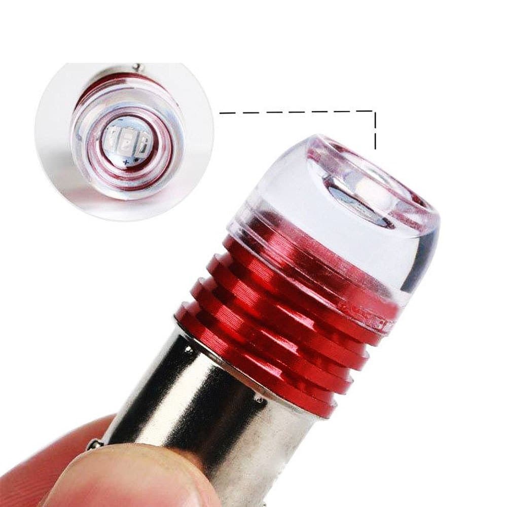 ไฟเบรค LED กระพริบเร็ว สีแดง 12V 6W สำหรับรถยนต์และมอเตอร์ไซค์ ไฟท้ายเบรคกระพริบ รูปที่ 3
