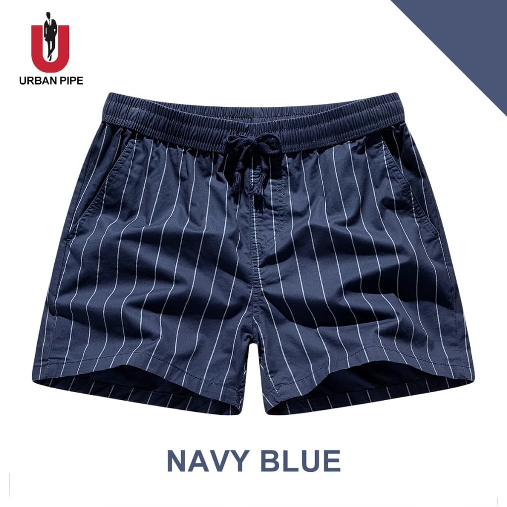 URBAN PIPE ลายกางเกงผู้ชาย 28-34 เหนือเข่า แถบยางยืด ผ้าฝ้าย สันทนาการ Stripe Cotton Shorts 320536 รูปที่ 8
