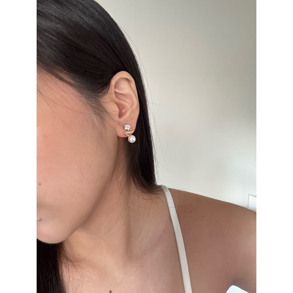 Trophies.co - Starlight pearl earrings ต่างหูดาวไข่มุก ต่างหูดาว ต่างหูมุก รูปที่ 4