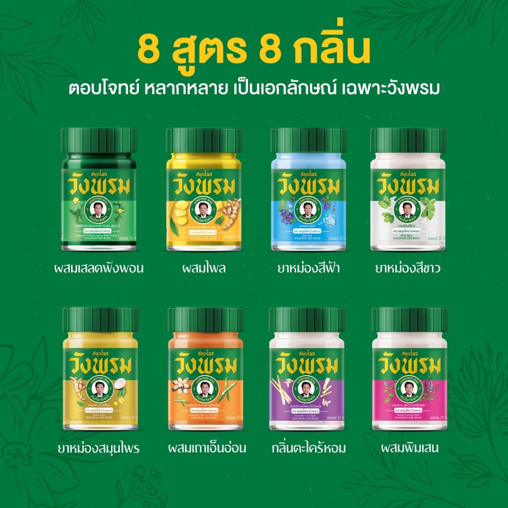 Wangpromherb สมุนไพรวังพรม ยาหม่องผสมเสลดพังพอน สูตร2 ขนาด 20 กรัม รูปที่ 7