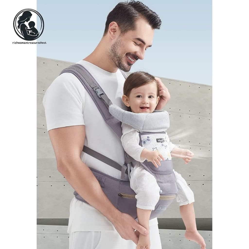 0-3 ปี กระเป๋าอุ้มสำหรับเด็กแรกเกิด เป้อุ้มเด็ก Baby Carrier ระบายอากาศได้ดี Hip Seat 3 in 1 รูปที่ 8