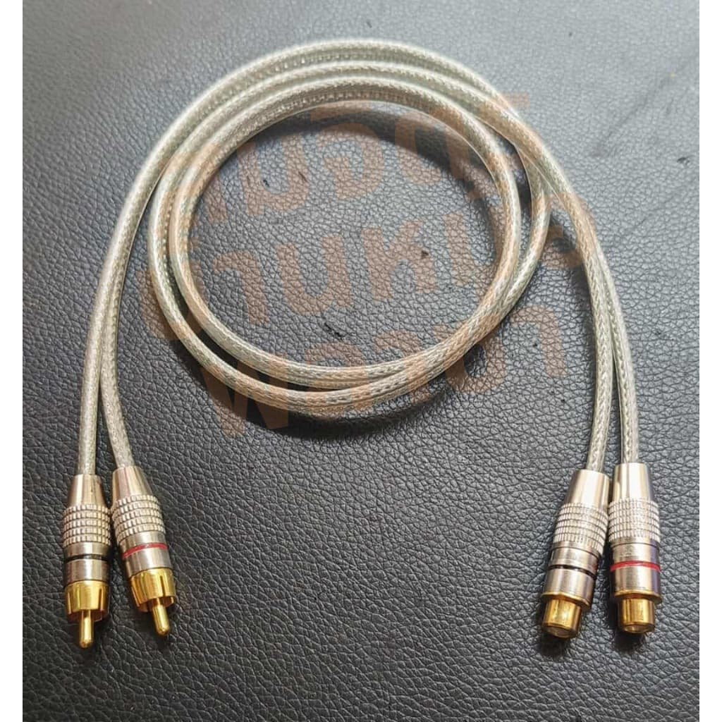 สายต่อพ่วง rca ผู้*2 - เมีย*2 ทำจากสายชีลคู่โมโน 4 มิล ของ Wireman แจ็ค no brand รูปที่ 1