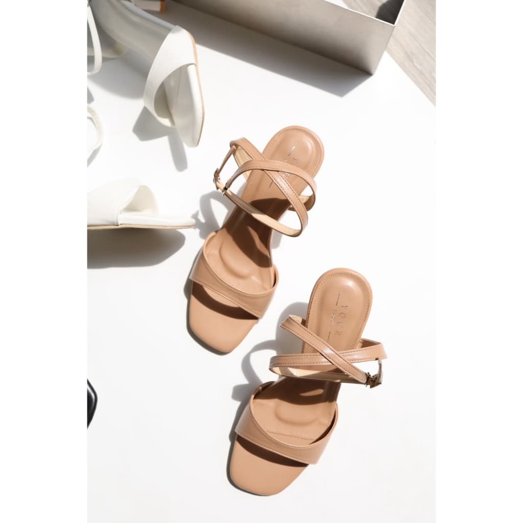 YOURSHOES B23 / รองเท้าส้นสูง 3นิ้ว รองเท้ารัดข้อ รองเท้าผู้หญิง รูปที่ 5