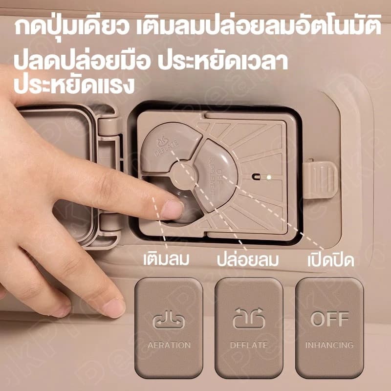 เตียงเป่าลม โซฟาแบบอัดลม พร้อมปั๊มลมในตัว พร้อมแบตเตอรี่ในตัวPVCหนา พร้อมกับไฟส่องสว่า ง รูปที่ 5
