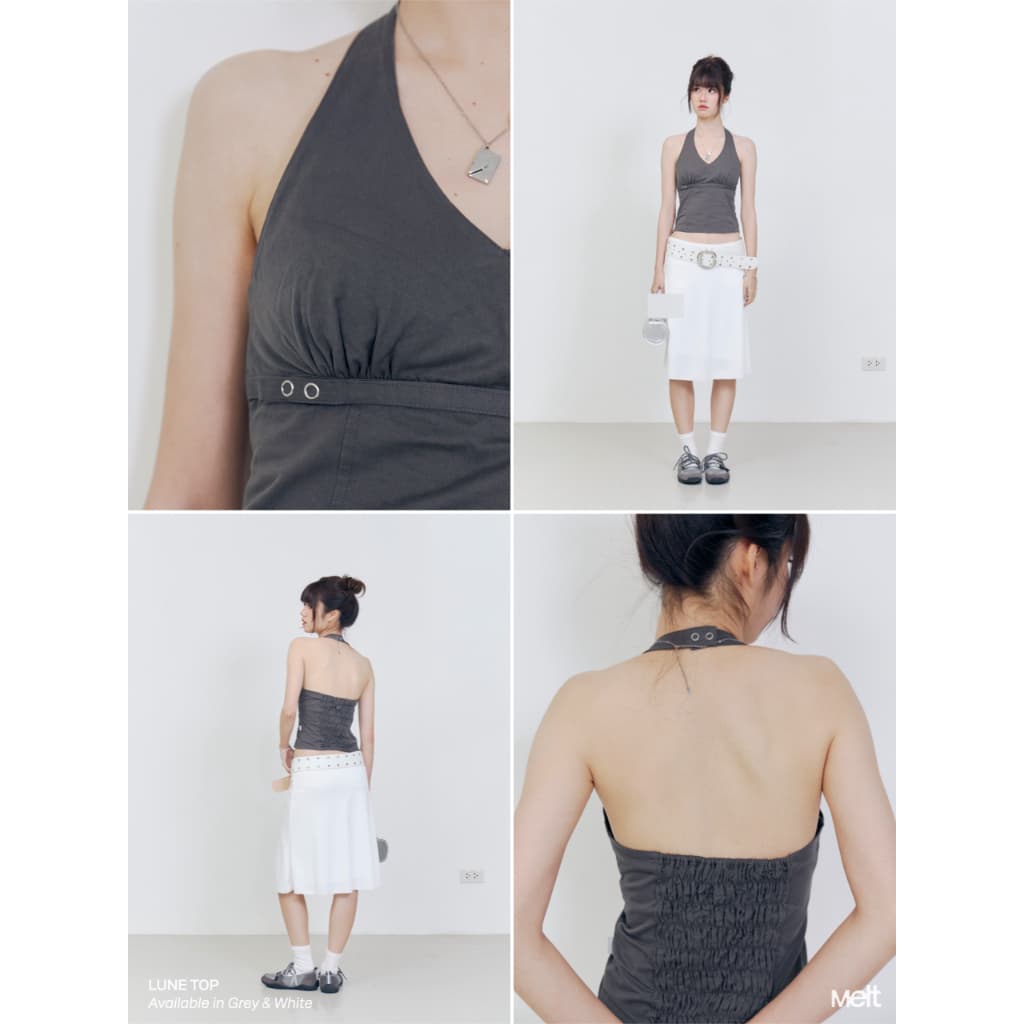 MELT.INMOMENTS Lune Top เสื้อคล้องคอกระดุมสแนป รูปที่ 4