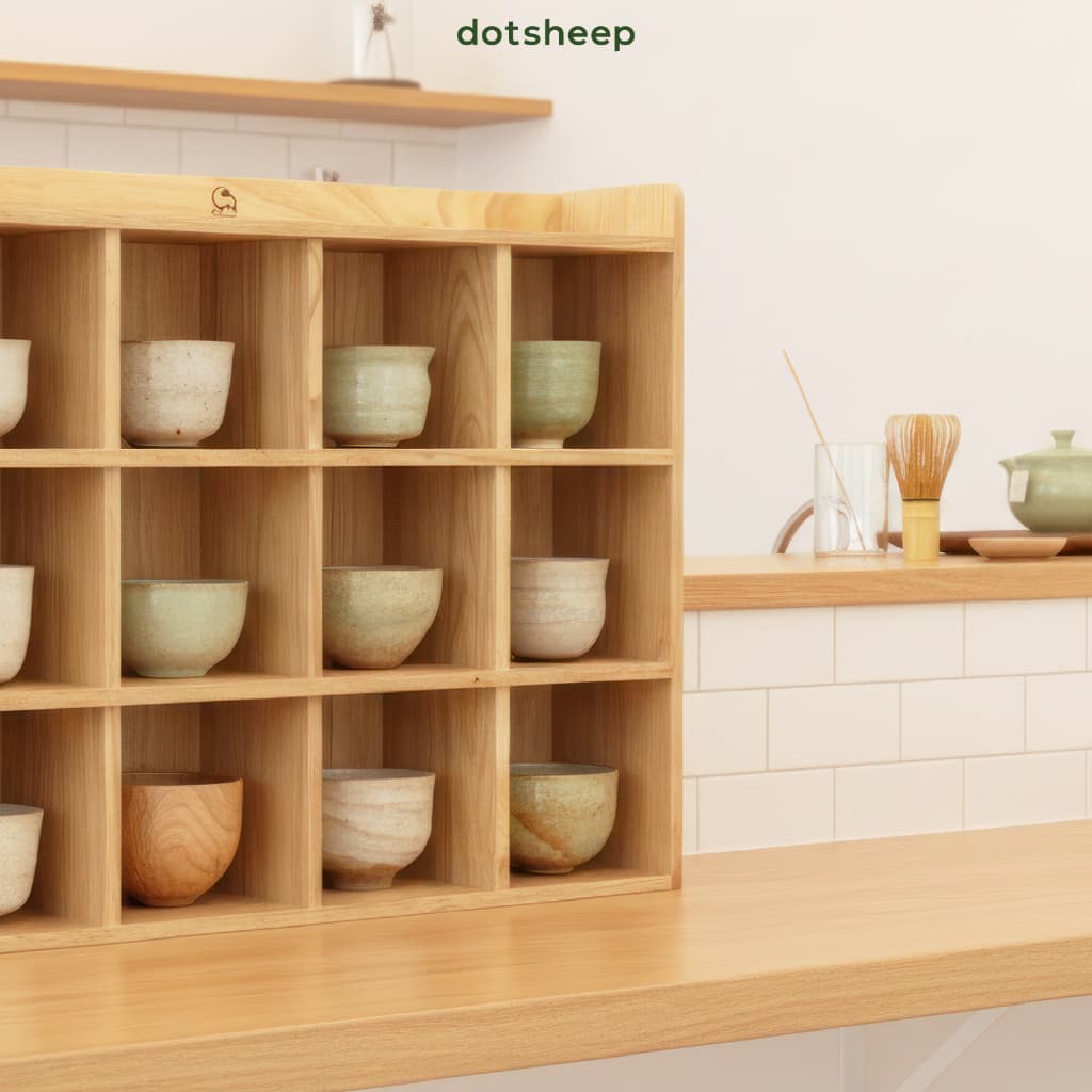 dotsheep ชั้นวางถ้วยมัทฉะ *เน้นแแข็งแรง* เก็บแก้วกาแฟ โชว์ถ้วยมัทฉะ CHAWAN ชาวาน ถ้วยชงชา แบบญี่ปุ่น รูปที่ 5