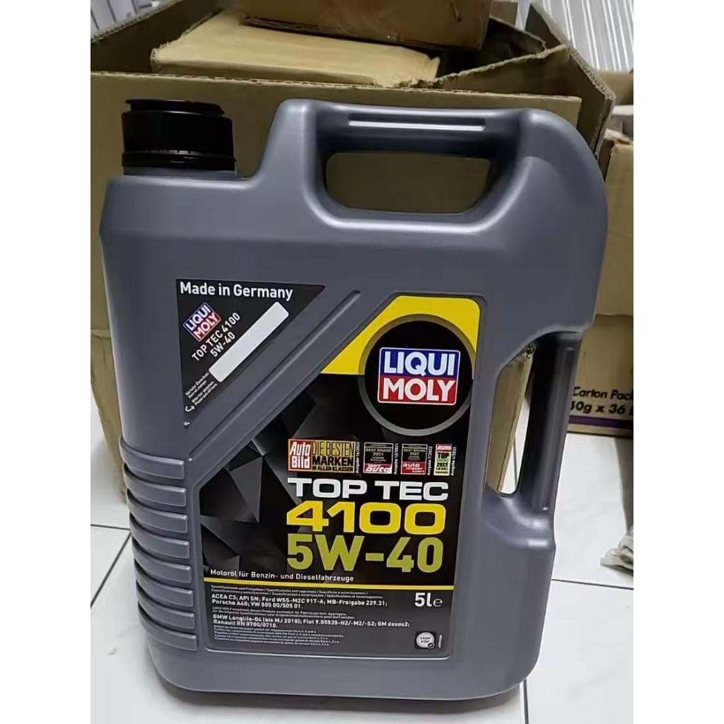 LIQUI MOLY TOP TEC 4100 5W-40 5L รองรับดีเซล/น้ำมันเบนซิน น้ํามันเครื่อง เบนซิล 5w 40 เบนซิล สังเคราะห์ แท้ รูปที่ 6