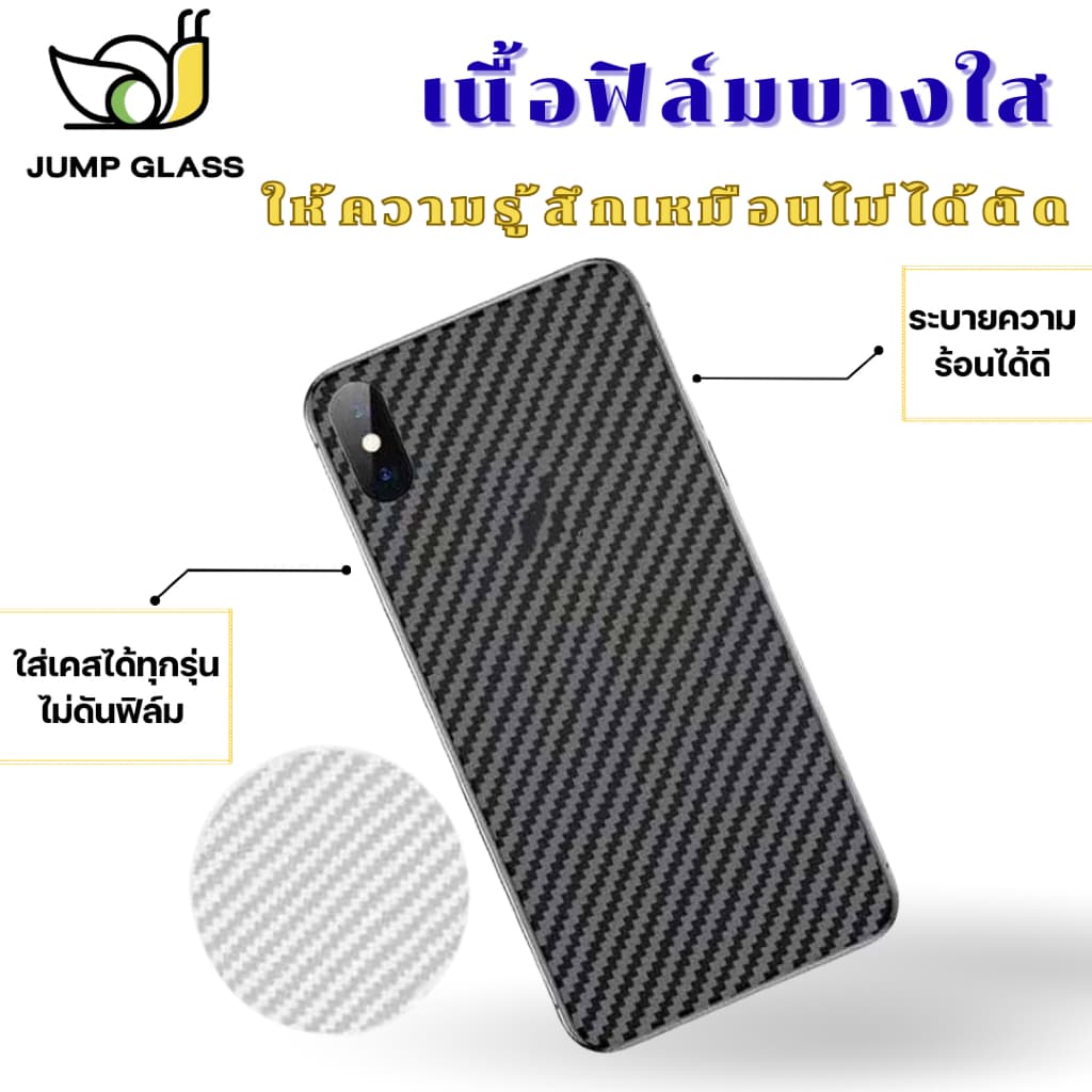 ฟิล์มหลังเคฟล่า Infinix Hot 60 Pro,60i 5G,50i,Hot 50 Pro+,40 Pro,40i,30,30i,20,20s, 20i,12 Play,12i,11,11s,10,10s,9 Play รูปที่ 4