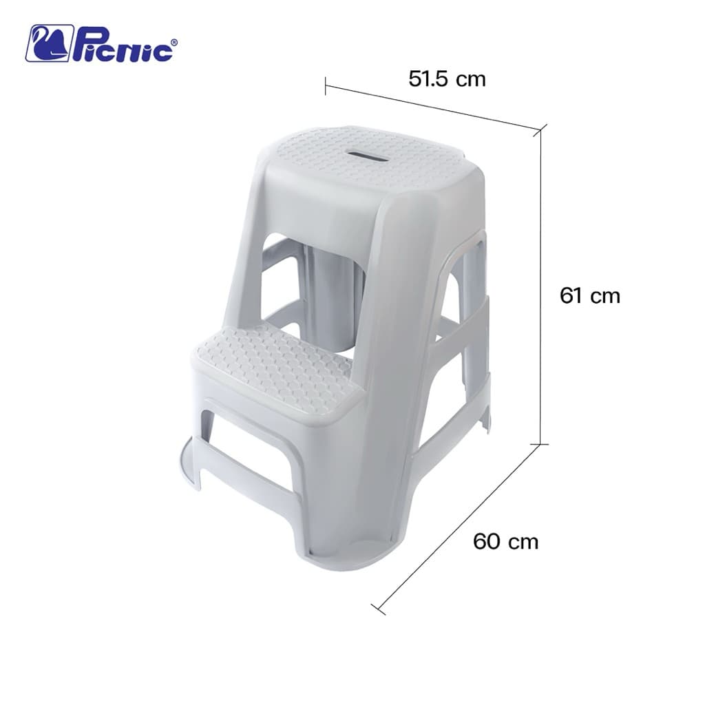 Clip Pac Picnic เก้าอี้บันได 2 ขั้น บันได STEP เก้าอี้ล้างรถ รุ่น 3320 แข็งแรง รองรับน้ำหนักได้ถึง 120 kg รูปที่ 2