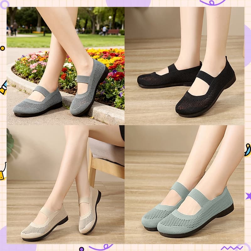 LGShoes รองเท้าลำลองผู้หญิง ส่งตรงจากประเทศไทย น้ำหนักเบา สวมใส่สบาย ไม่ลื่น ส่วนบนตาข่ายระบายอากาศได้ดี ดีไซน์เรียบง่าย รูปที่ 2