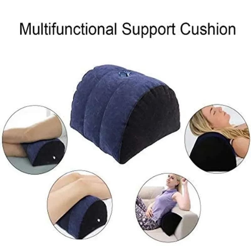 Free ปั๊มลมด้วยตนเองหมอนข้าง แบบเป่าลม นิ่ม สบาย Body pillow หมอนข้างใยแบบแน่นไม่ยุบง่าย แฟชั่นสบาย ๆ พนักพิงครอบครัว รูปที่ 3