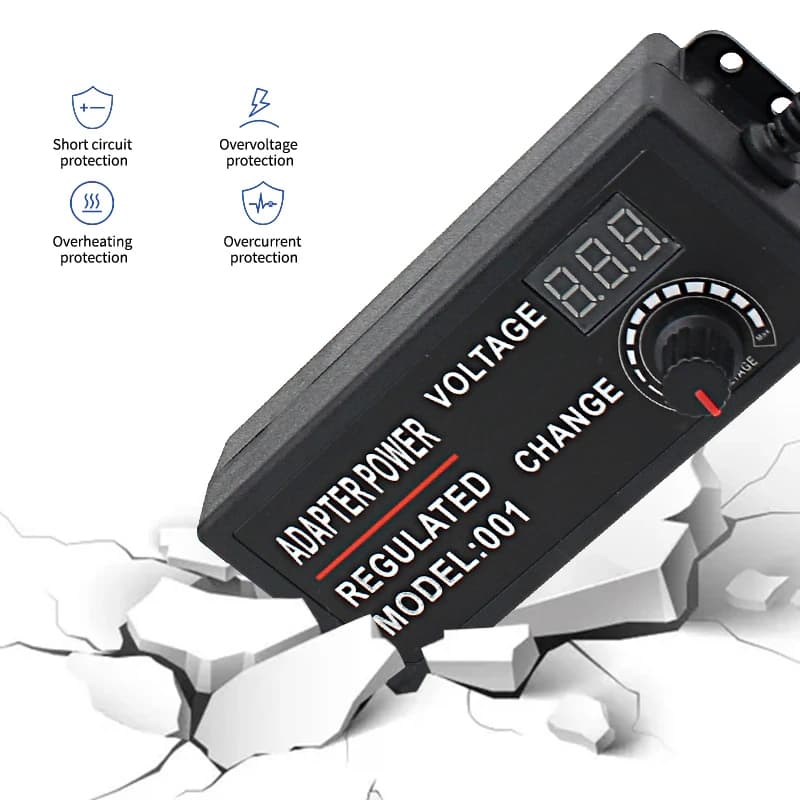 adapterปรับโวลท์ได้ 9-24V 3A อะแดปเตอร์ปรับพลังงาน 9-24V ช่วงกว้างป้องกันการรบกวน รูปที่ 8