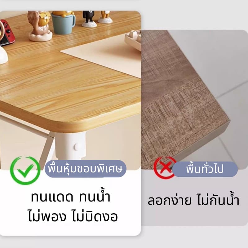 Homemark 120/100/80cmโต๊ะพับ โต๊ะเรียน จัดเก็บง่ายและไม่เปลืองพื้นที่ พับได้ไม่ต้องประกอบ กลางแจ้ง โต๊ะ Foldable รูปที่ 6