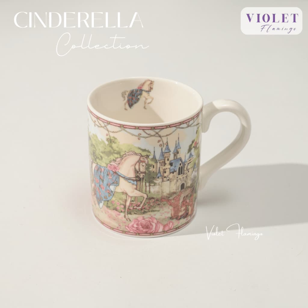 Violet Flamingo Cinderella Collection – แก้วมัคพร้อมกล่องของขวัญ ลายรถม้า & ปราสาท เนื้อเซรามิกพรีเมียม รูปที่ 6